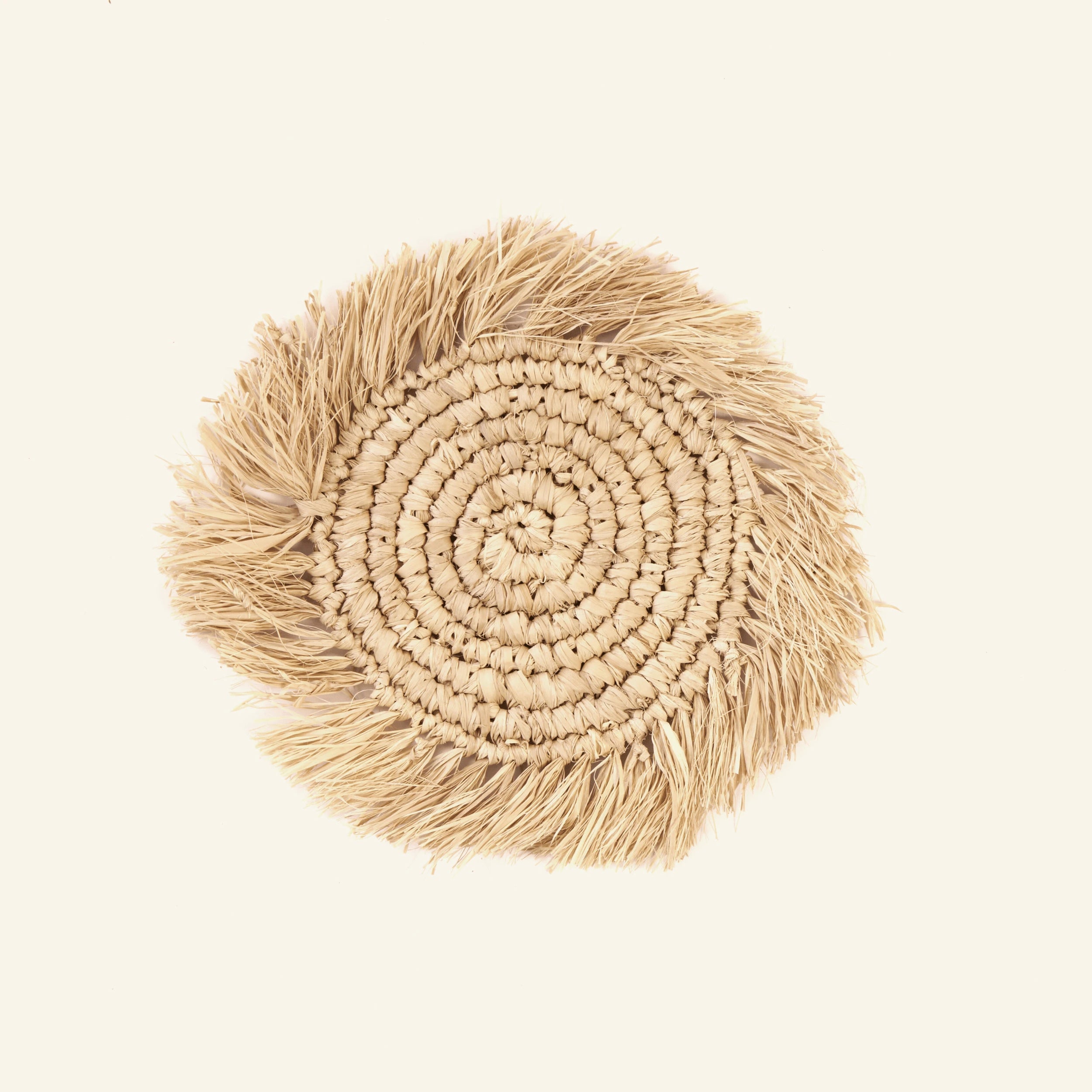 Le Sous-Verre Fringe Raffia - Naturel - CRUSOË