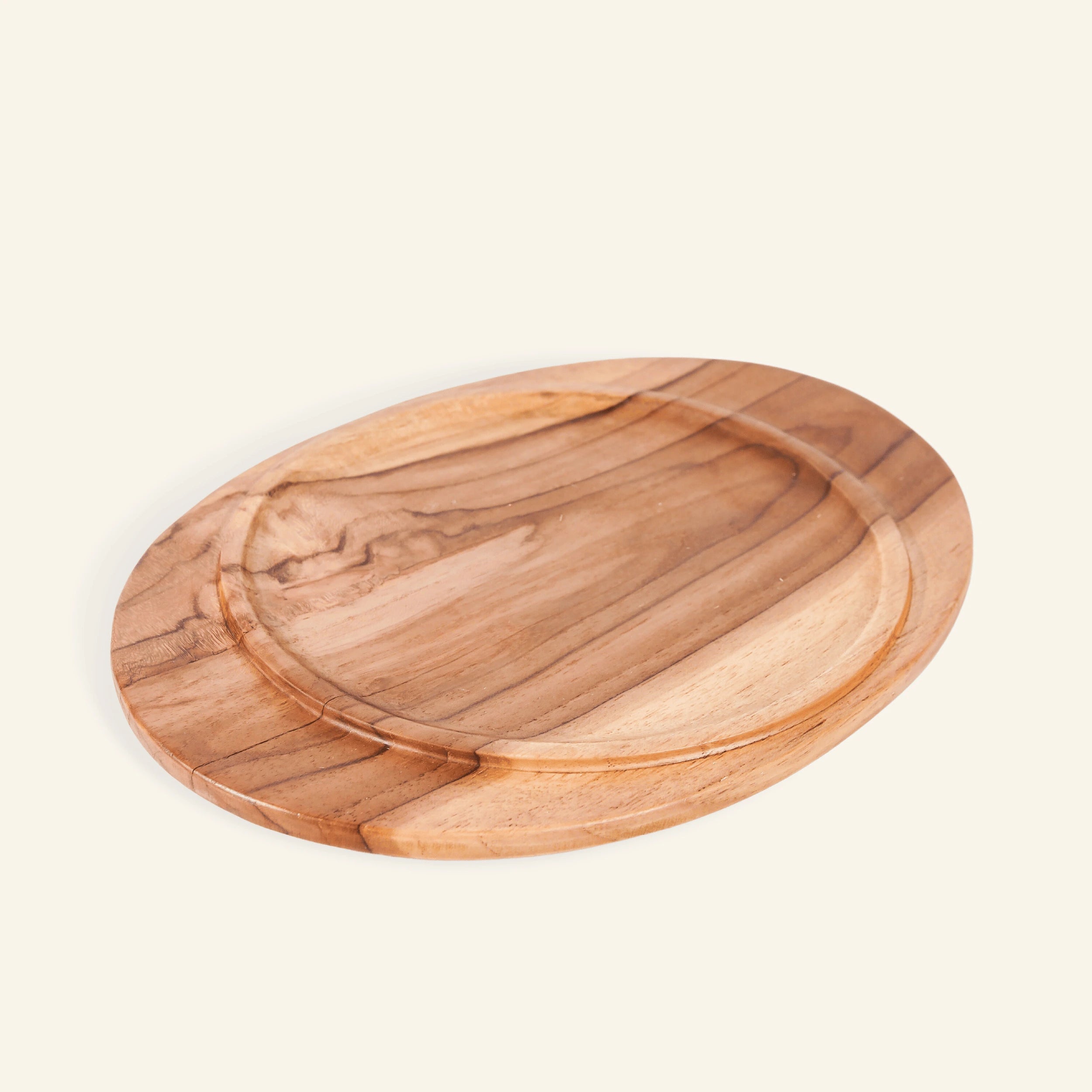 Assiettes en bois de teck - CRUSOË