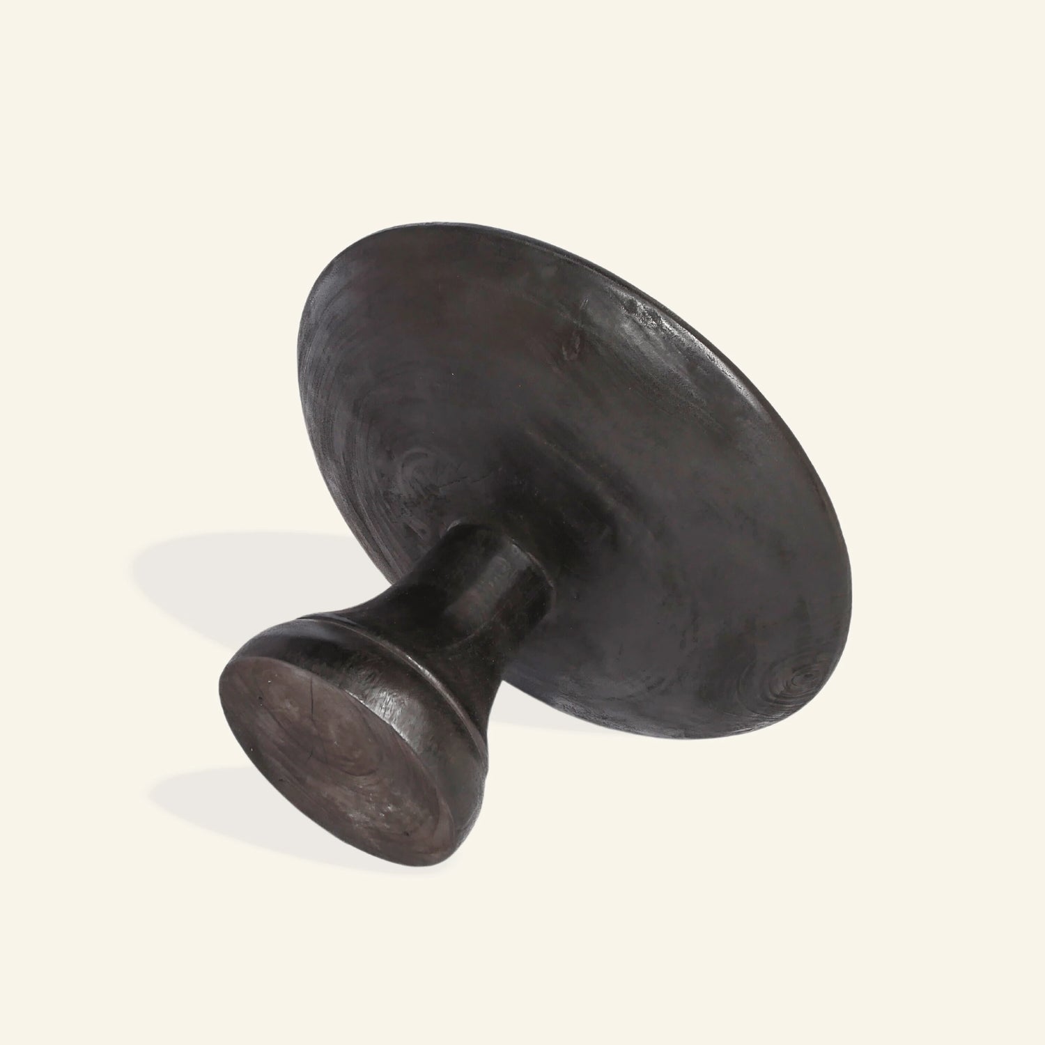 Bol noir sur pied en bois de manguier - CRUSOË