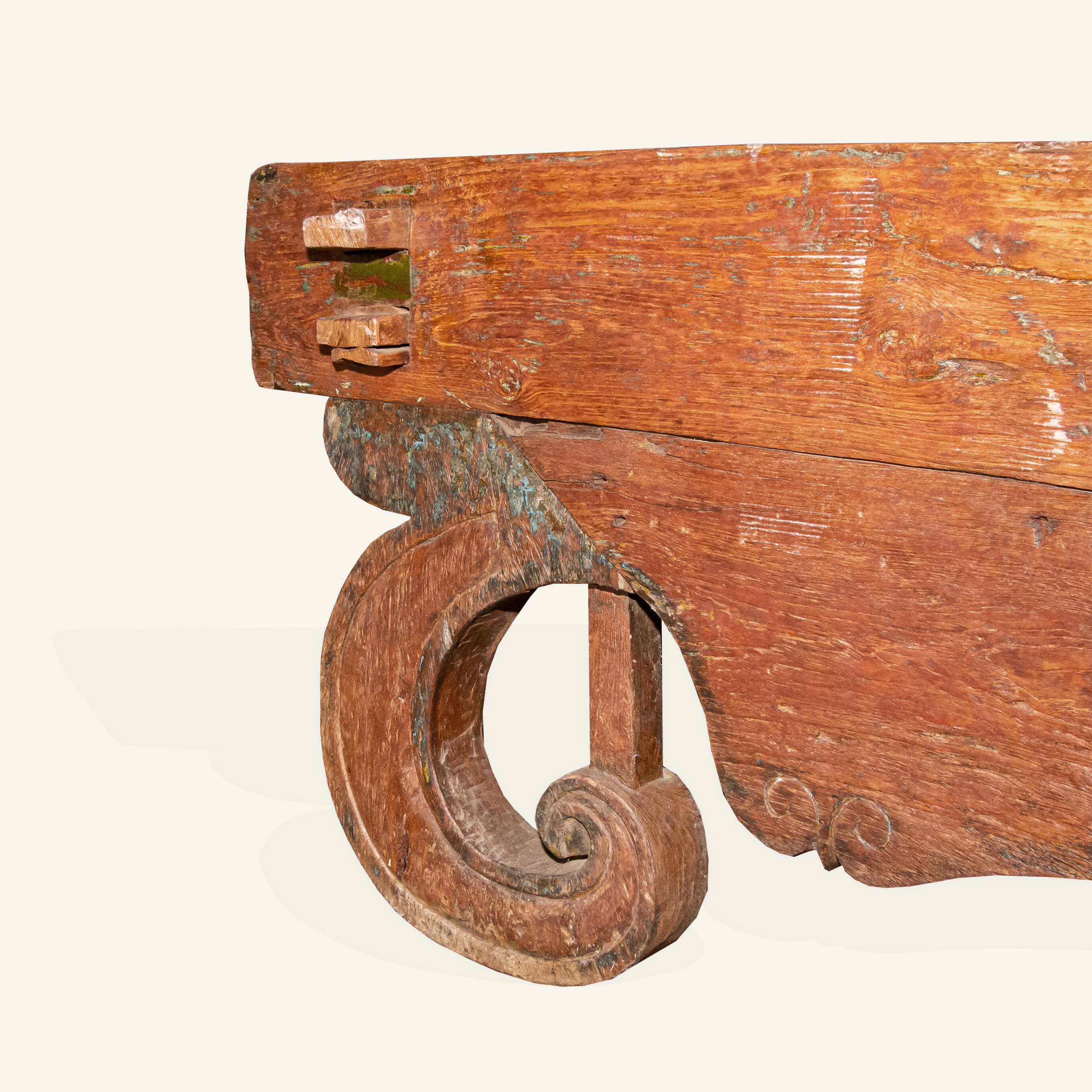 Table basse - lit de jour antique en teck