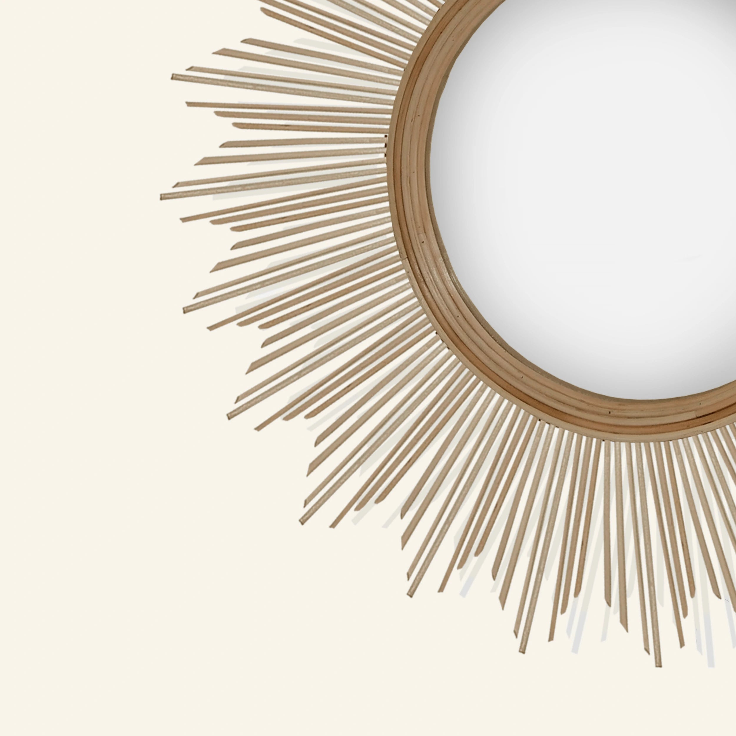 Miroir Style soleil en rotin - CRUSOË