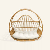 Fauteuil double suspendu en rotin - CRUSOË