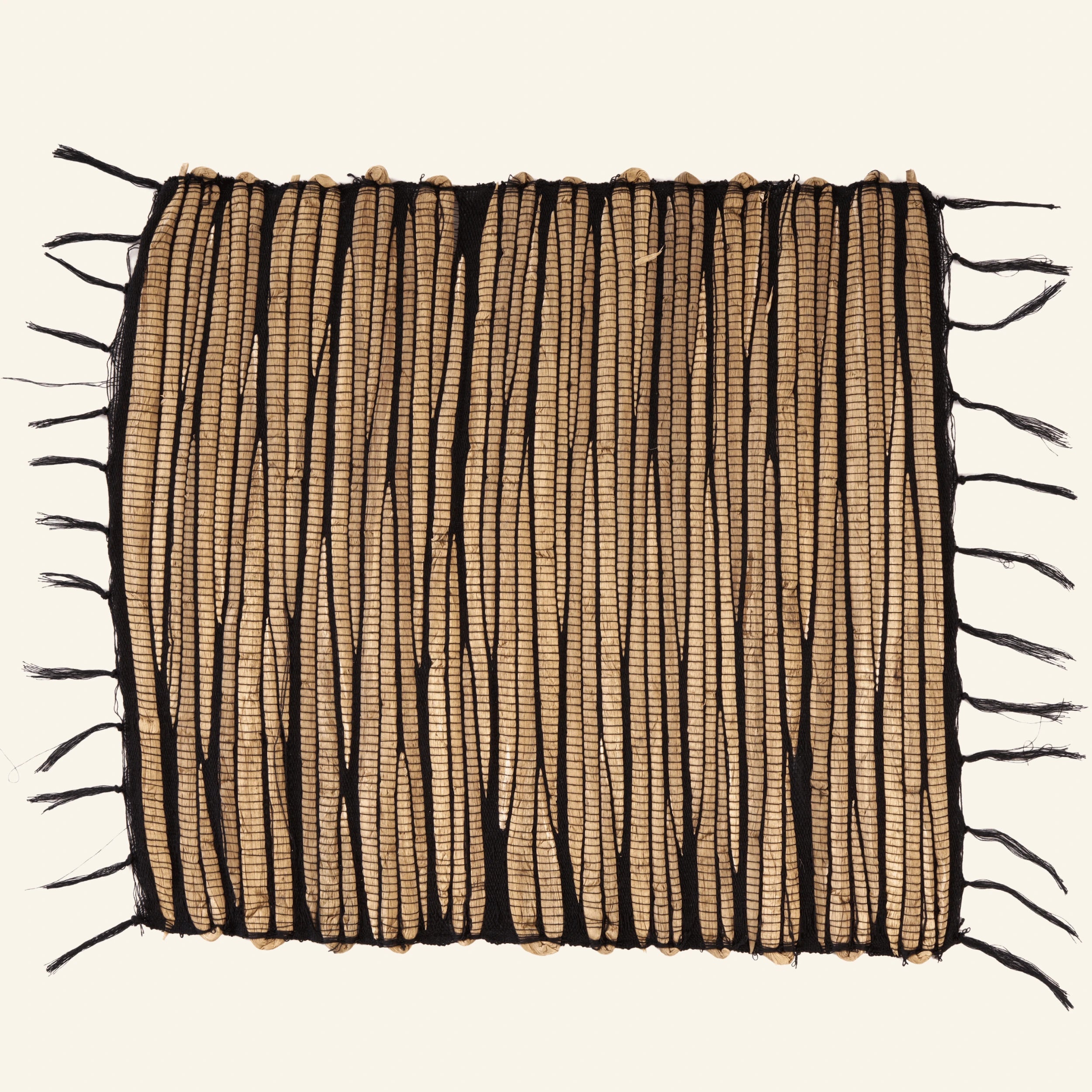 Napperon rectangulaire rayé coton et jacinthe d&