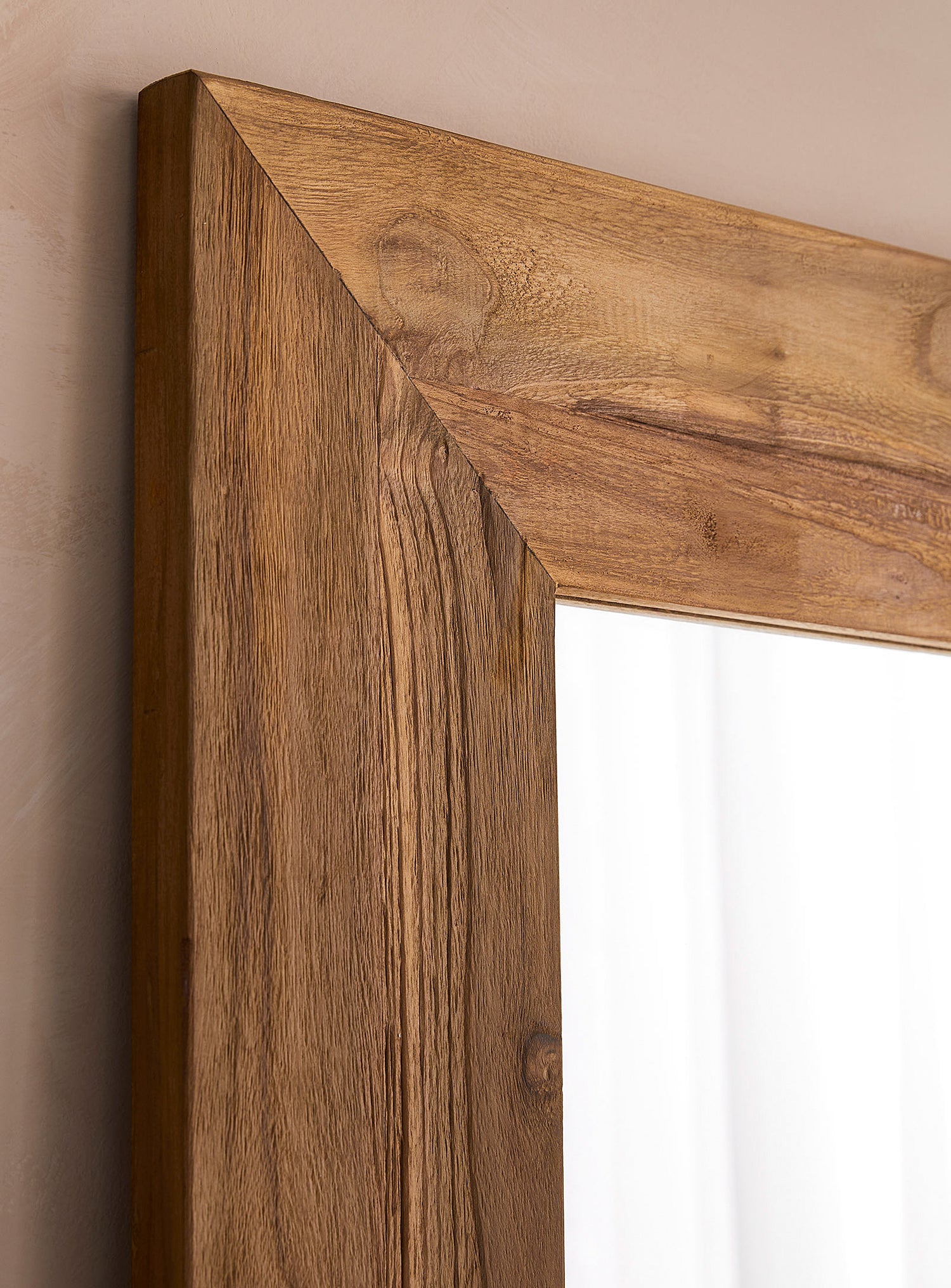 Miroir en teck recyclé