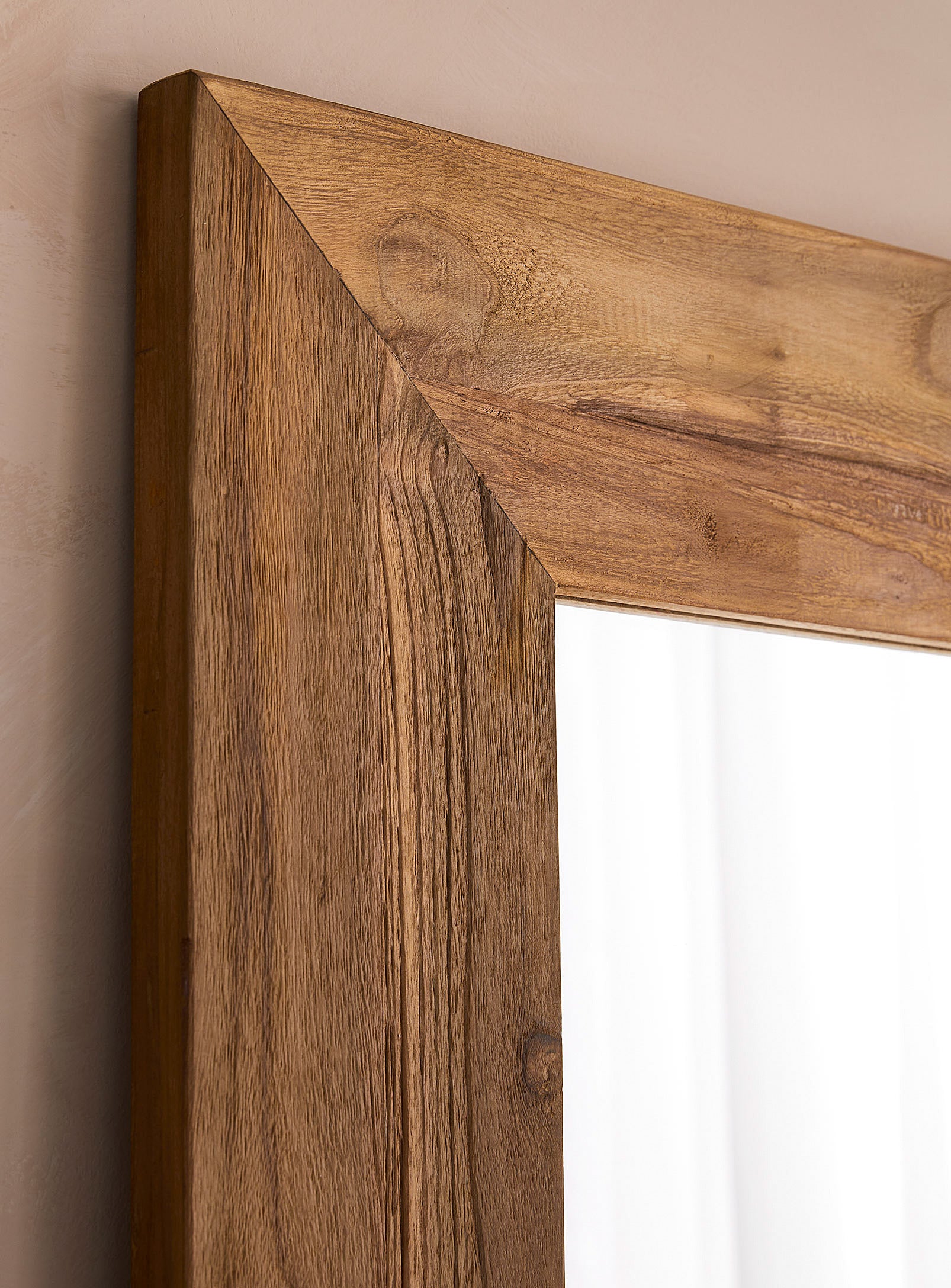 Miroir en teck recyclé