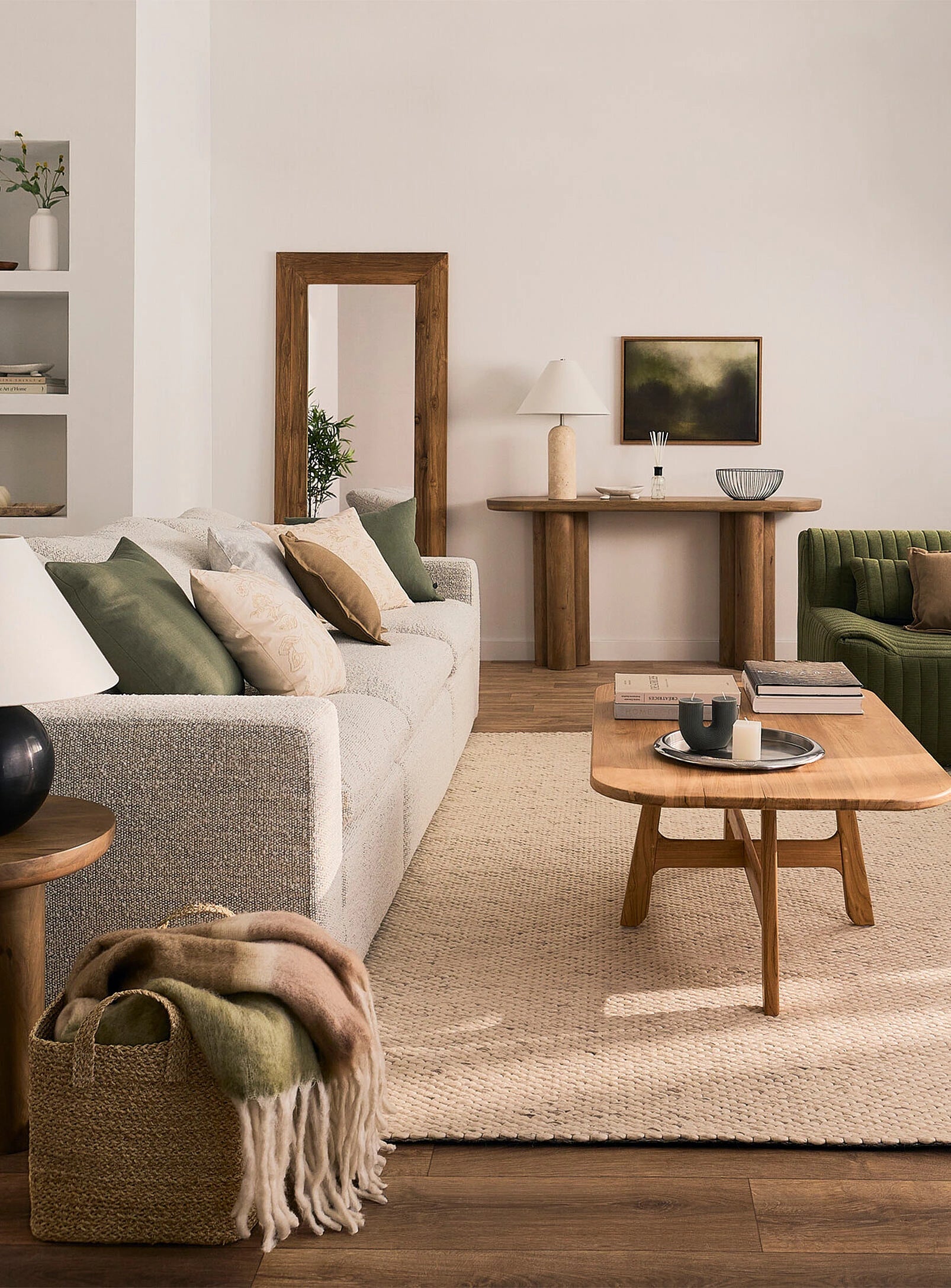 Miroir en teck recyclé