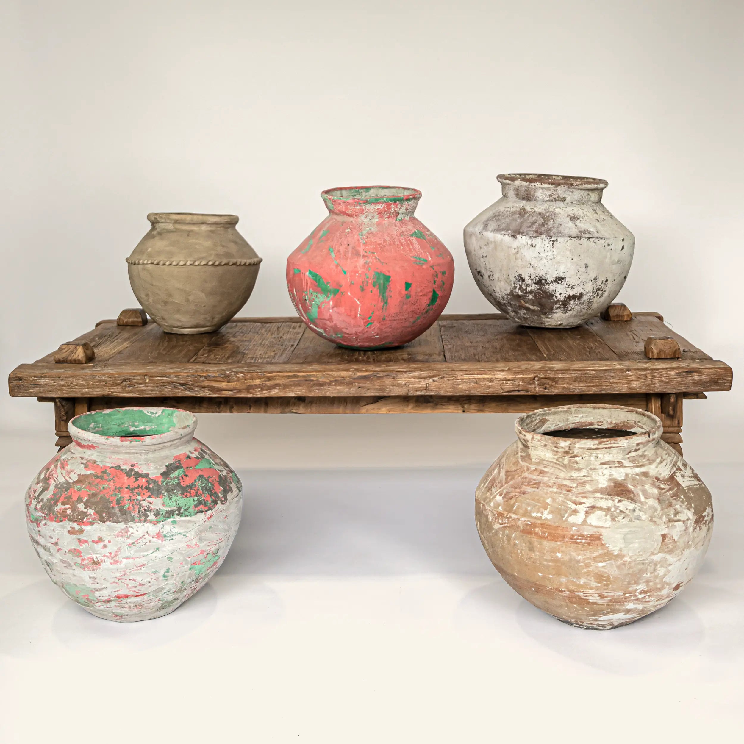 Antique teak wood coffee table (one of a kind)