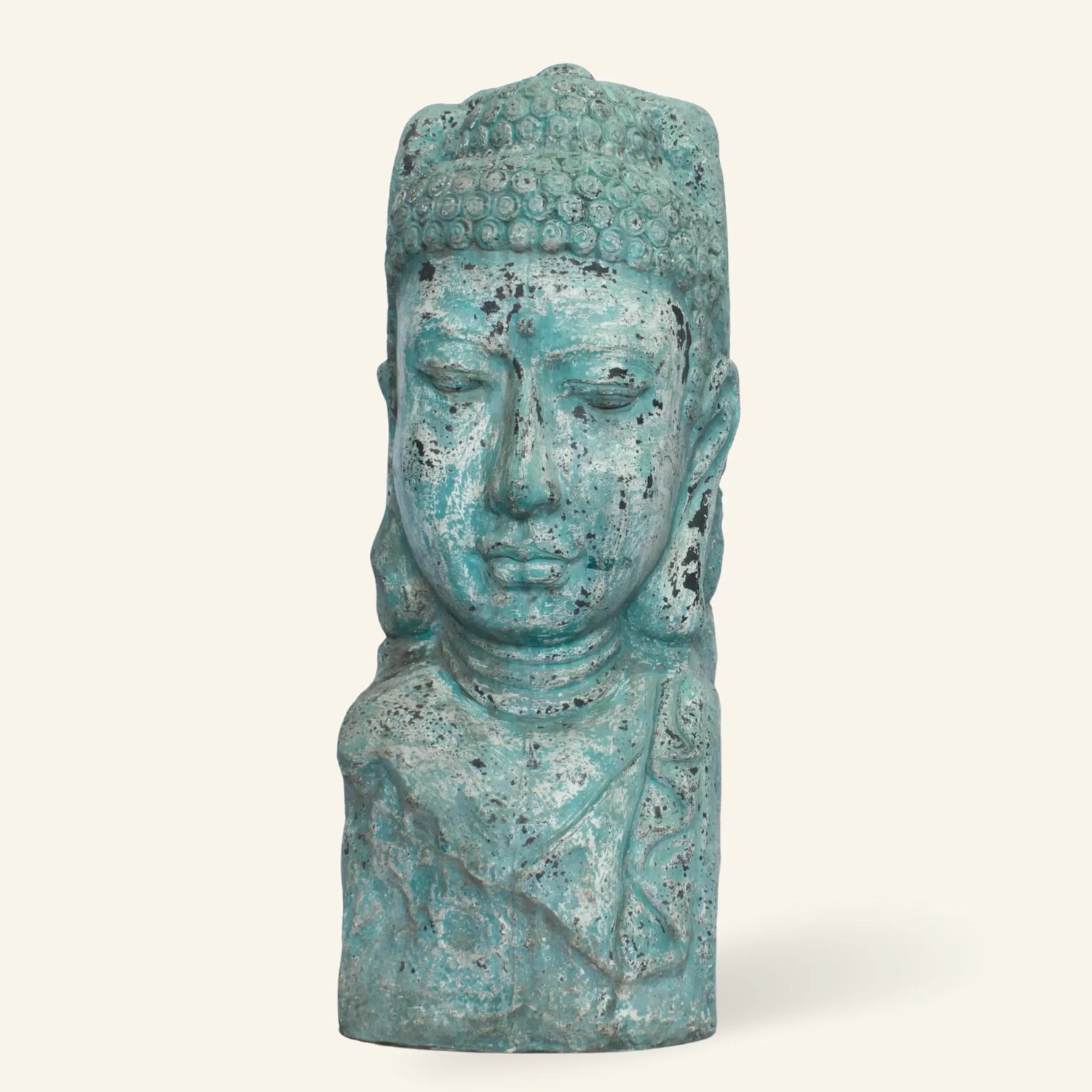 Tête de Boudha stylé 1m - CRUSOË