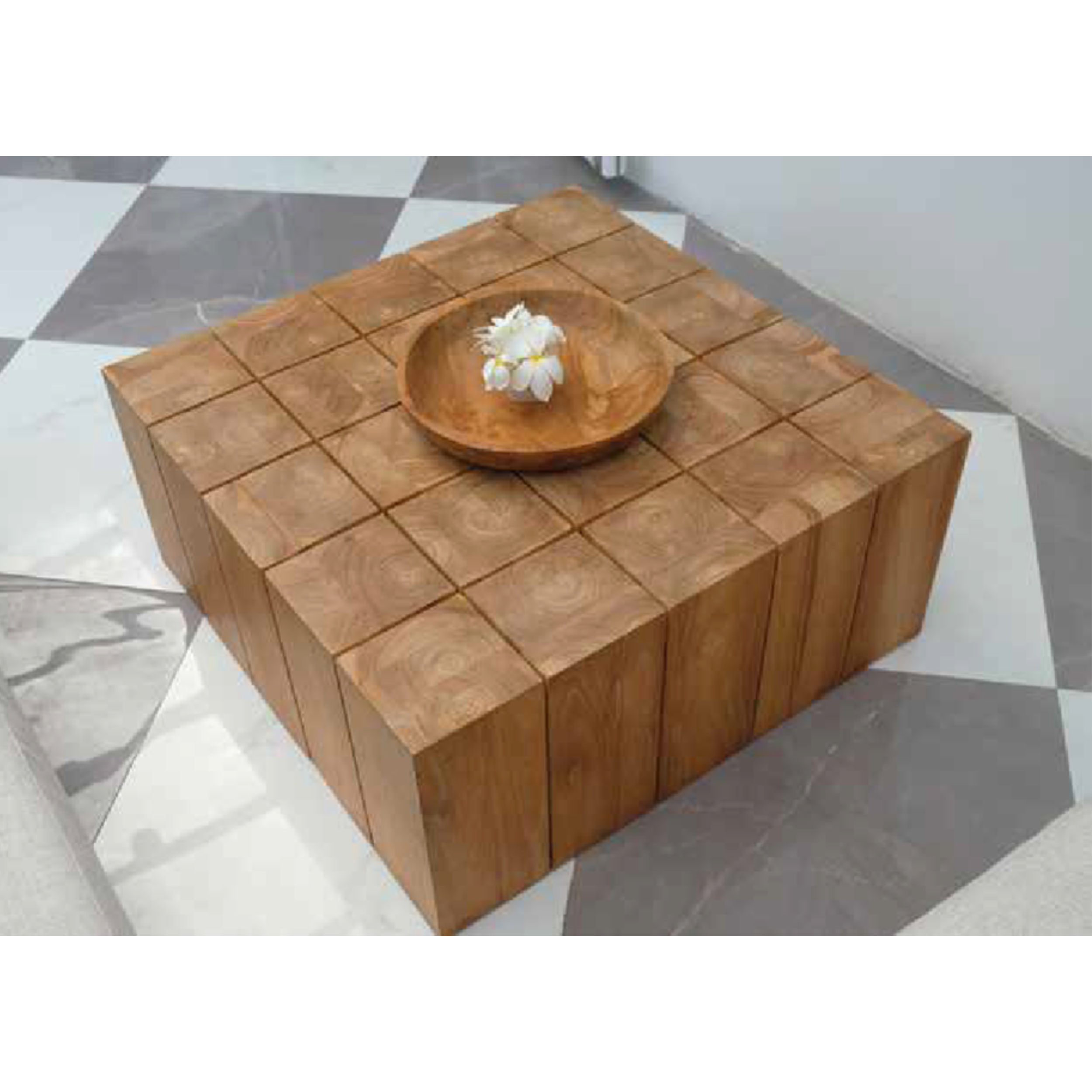 CUBE teak coffee table