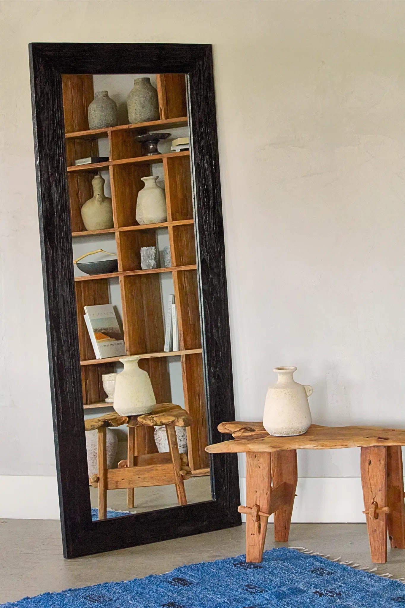 Miroir en teck recyclé