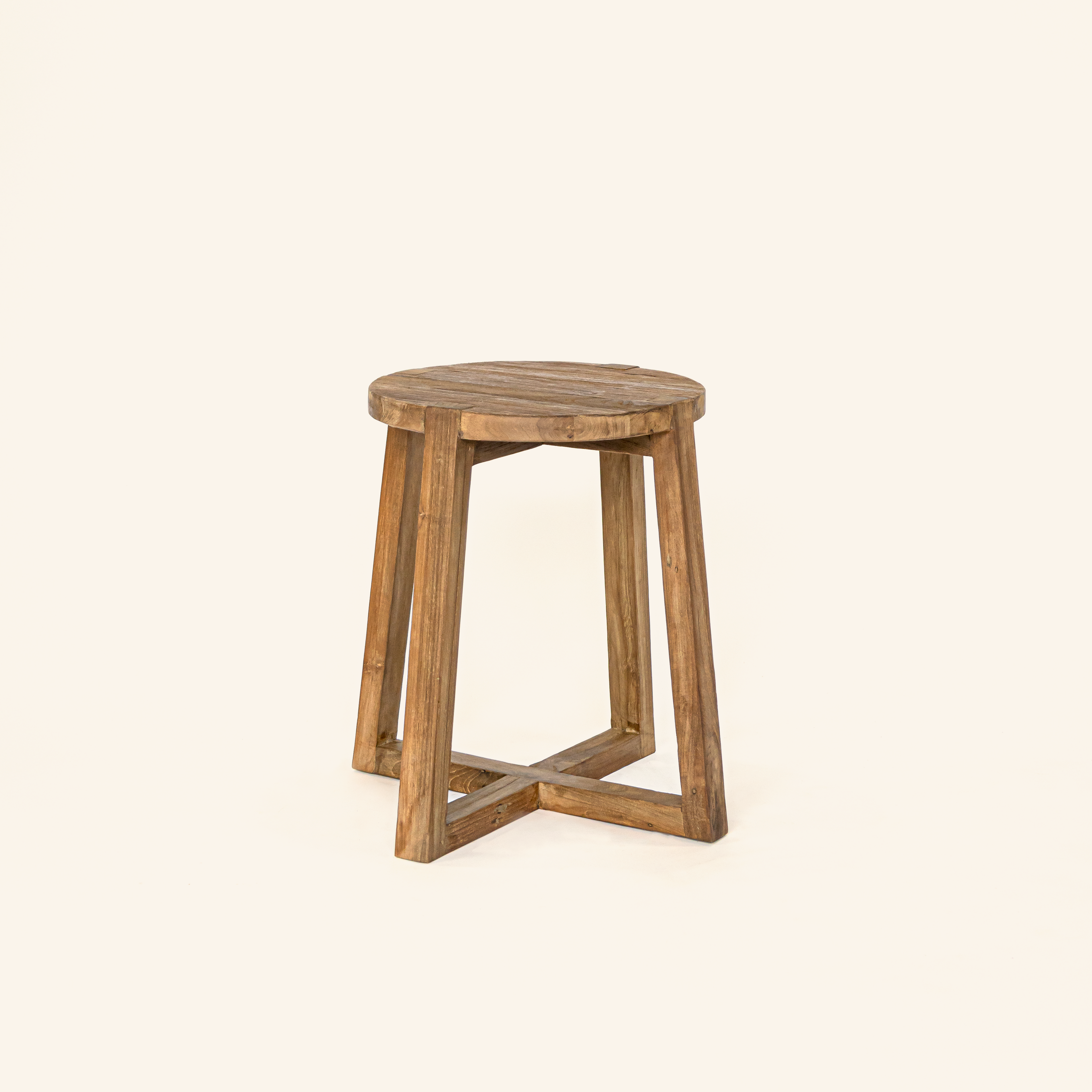 Tabouret rond, pied en X