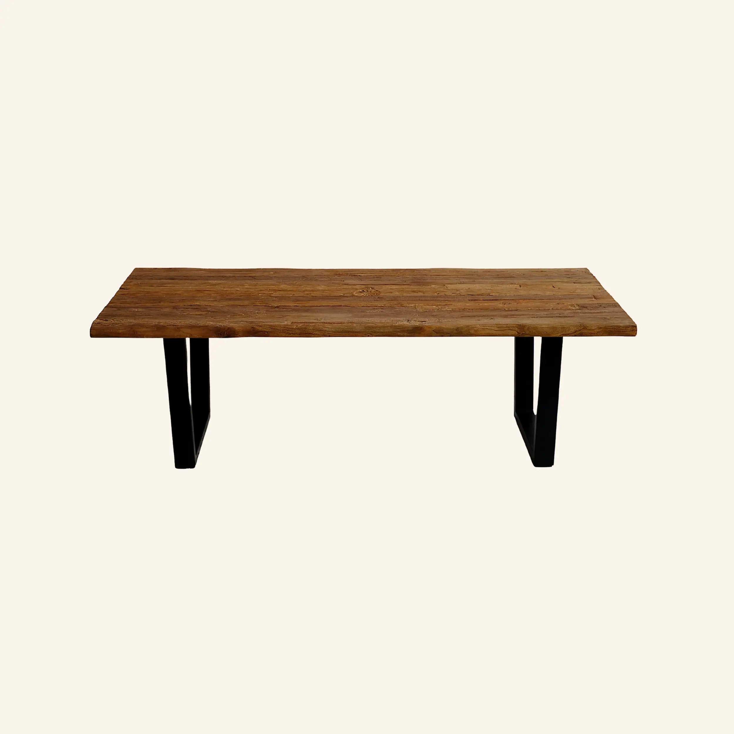 Rectangular table in recycled teak wood