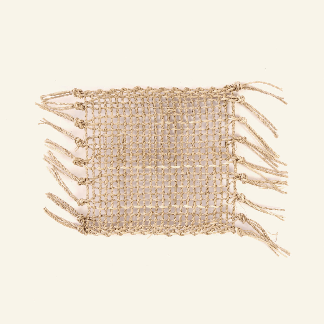 Le Sous-Verre Fringe Raffia - Naturel - CRUSOË
