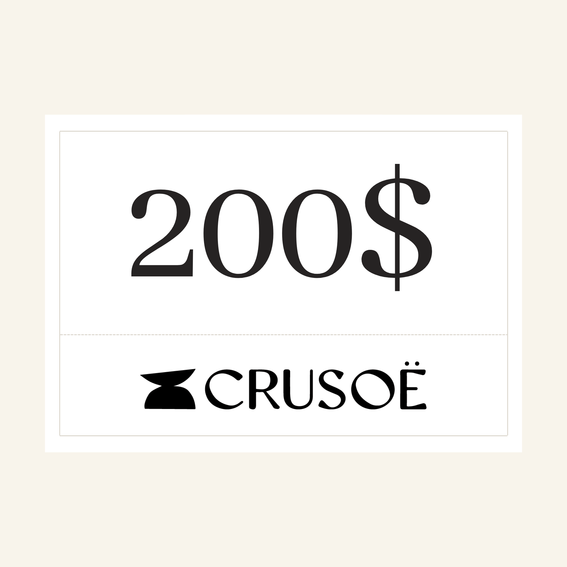 CRUSOË gift card