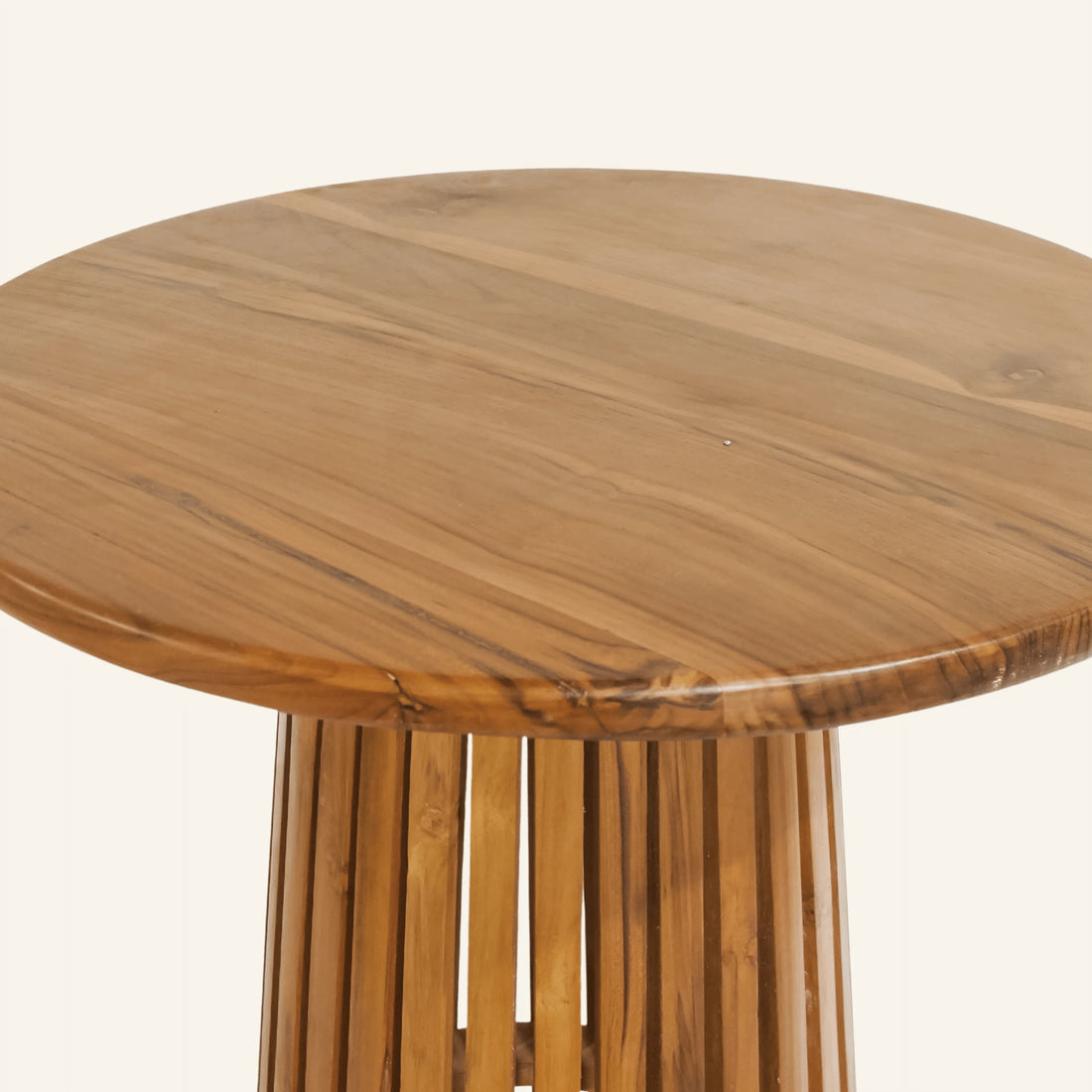 Table haute en bois de teck - CRUSOË