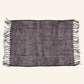 Napperons Fringe Raphia - Noir - CRUSOË