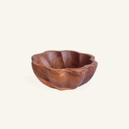 Teak wood bowl