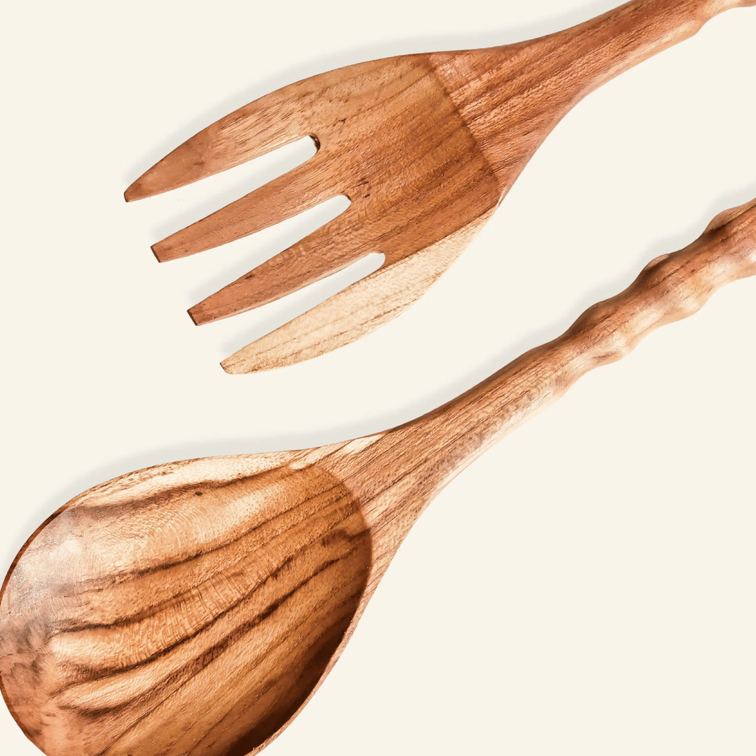 Ensemble fourchette et cuillère en bois - CRUSOË