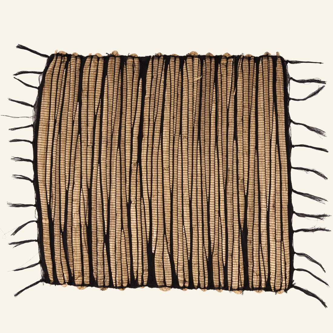 Napperon rectangulaire rayé coton et jacinthe d&