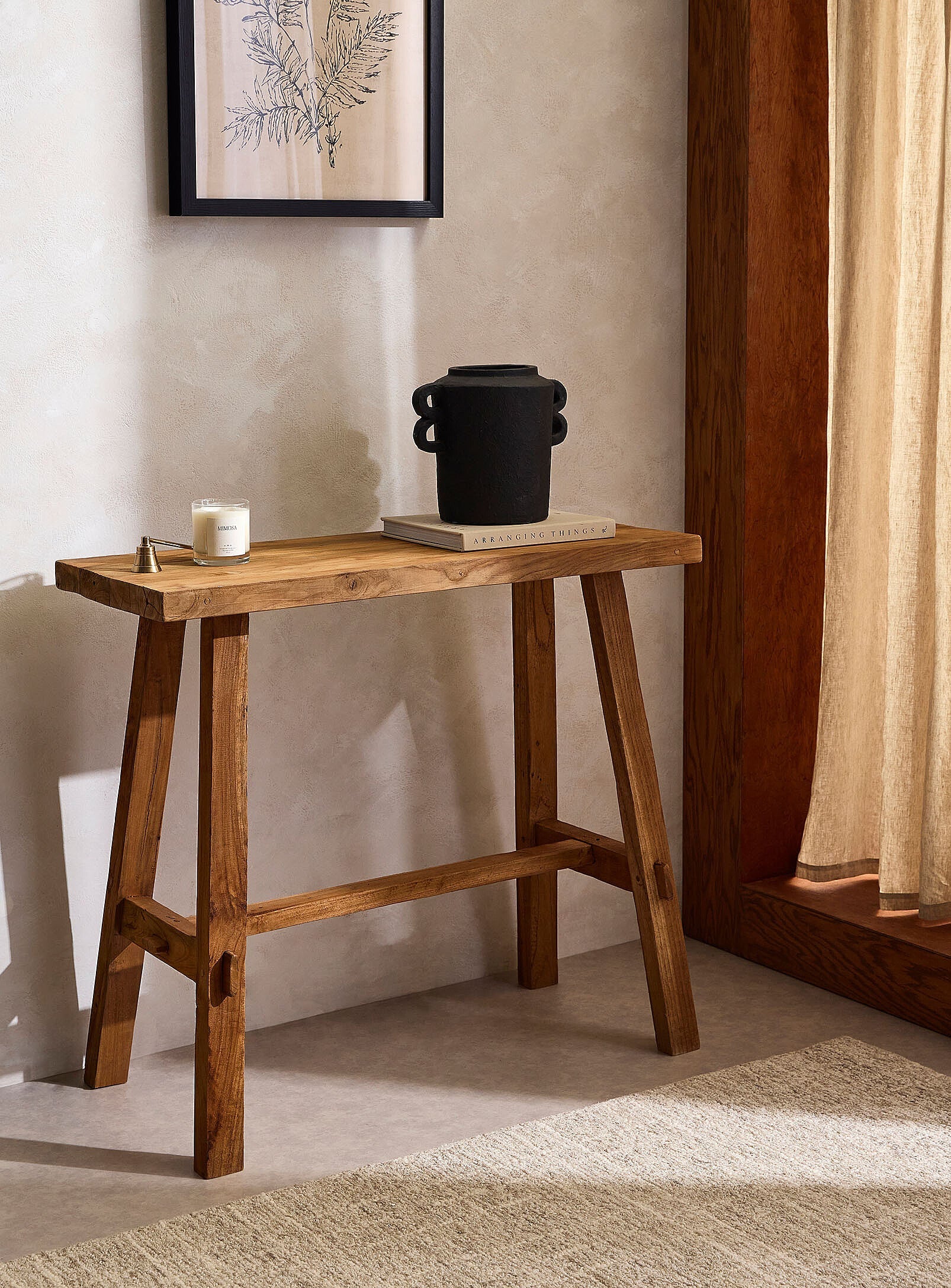 Console ARTISAN en teck recyclé - 90cm