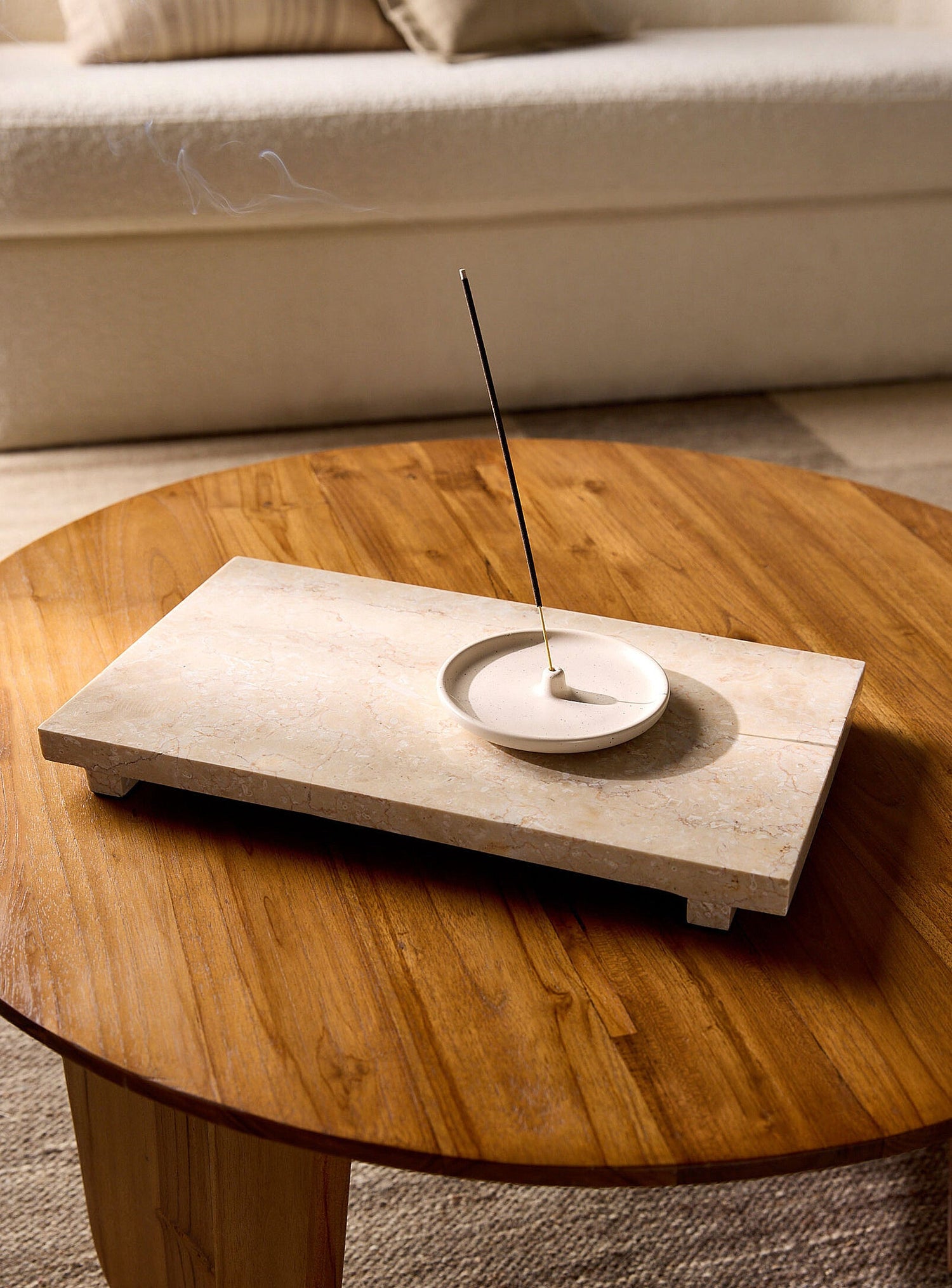 Plateau de service en marbre