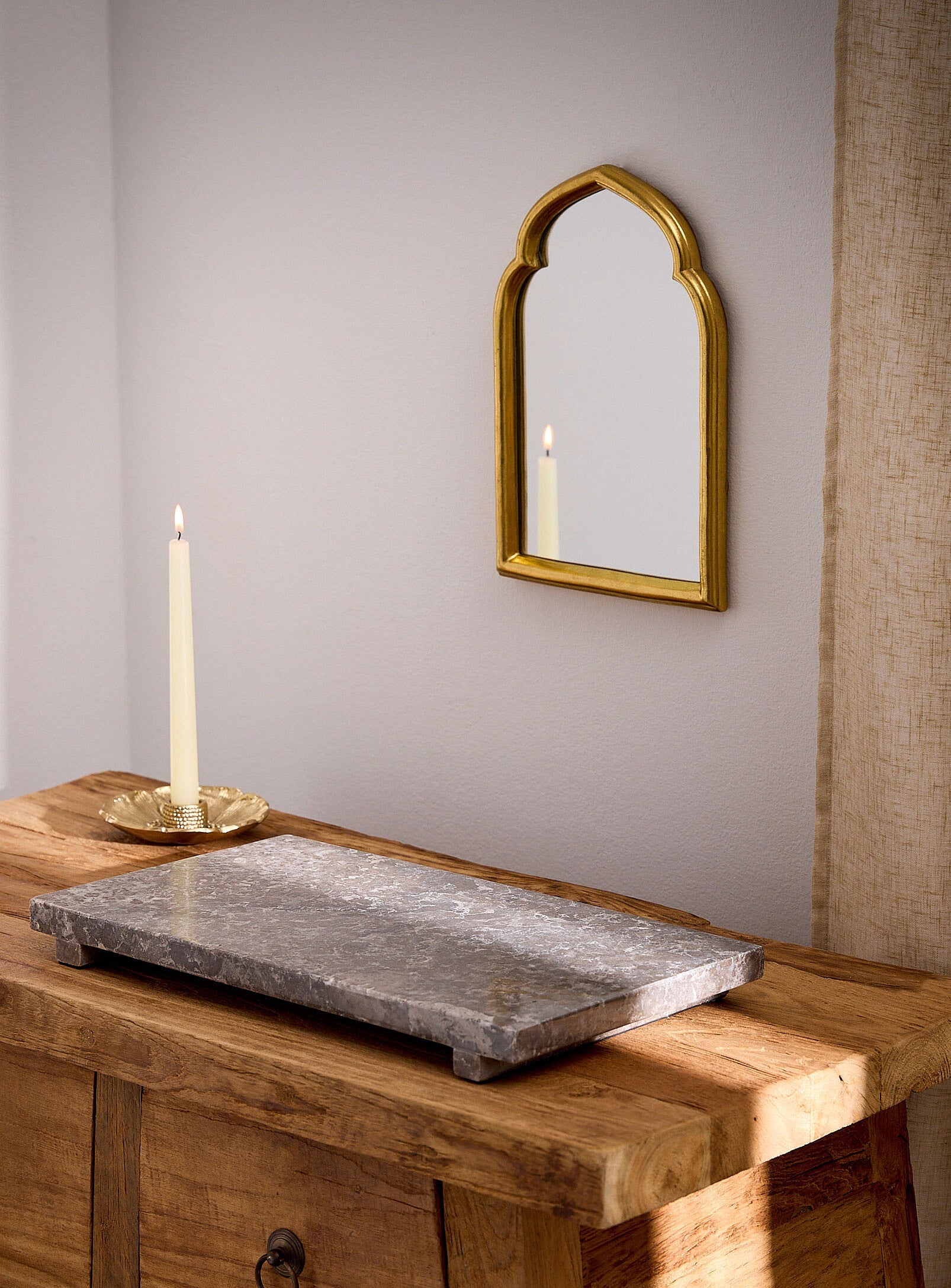 Plateau de service en marbre