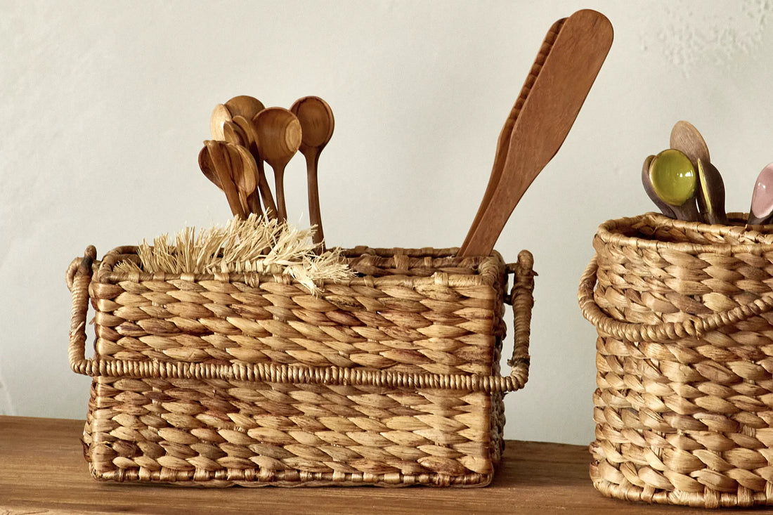 Panier de table en jacinthe d&