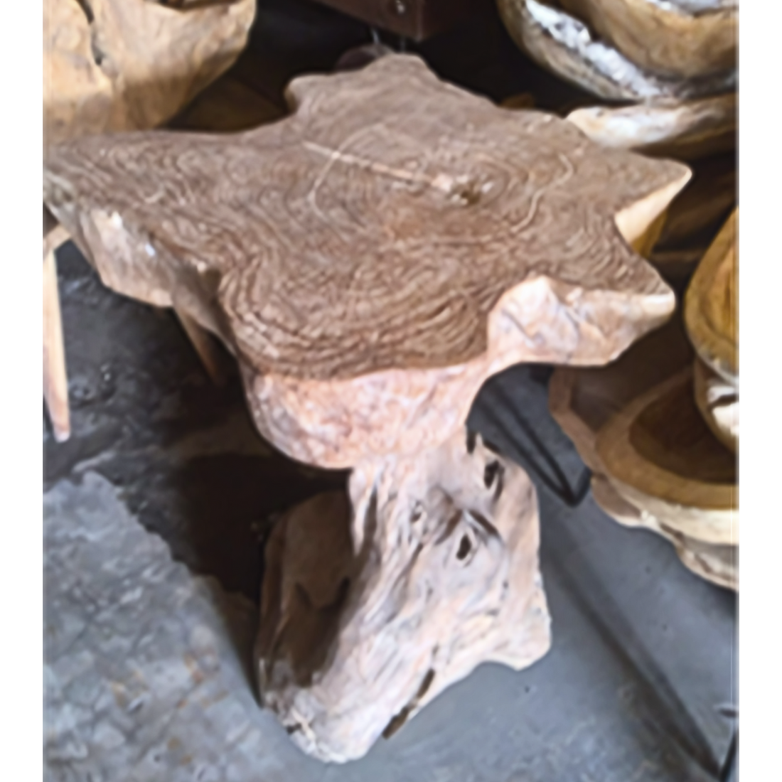 Banc de buche - teck ancien