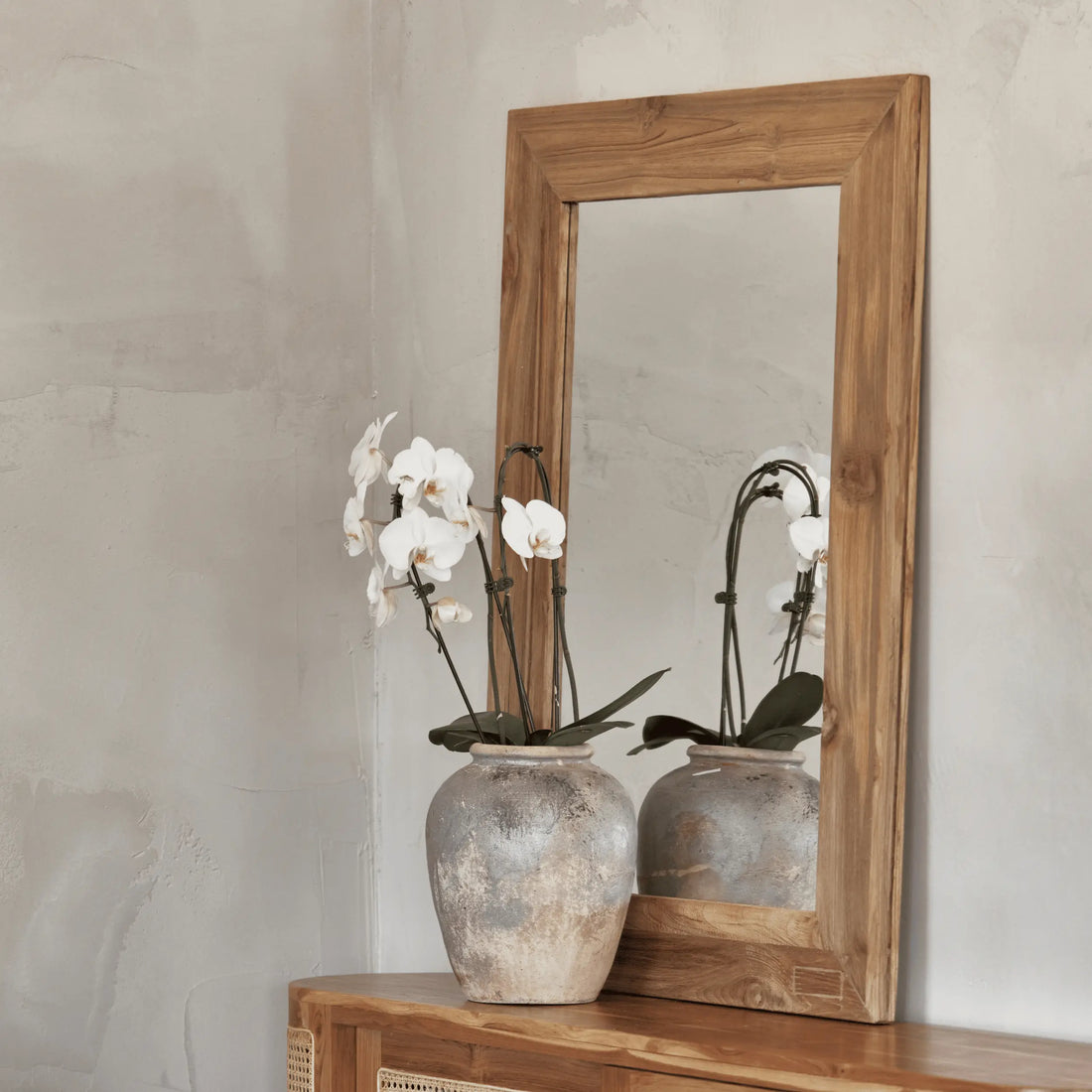 Miroir en teck recyclé - CRUSOË