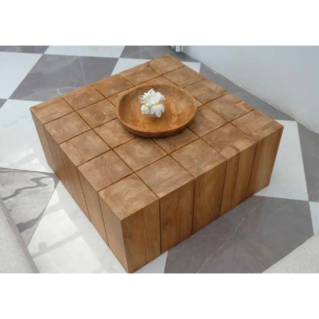 Table basse en teck CUBE