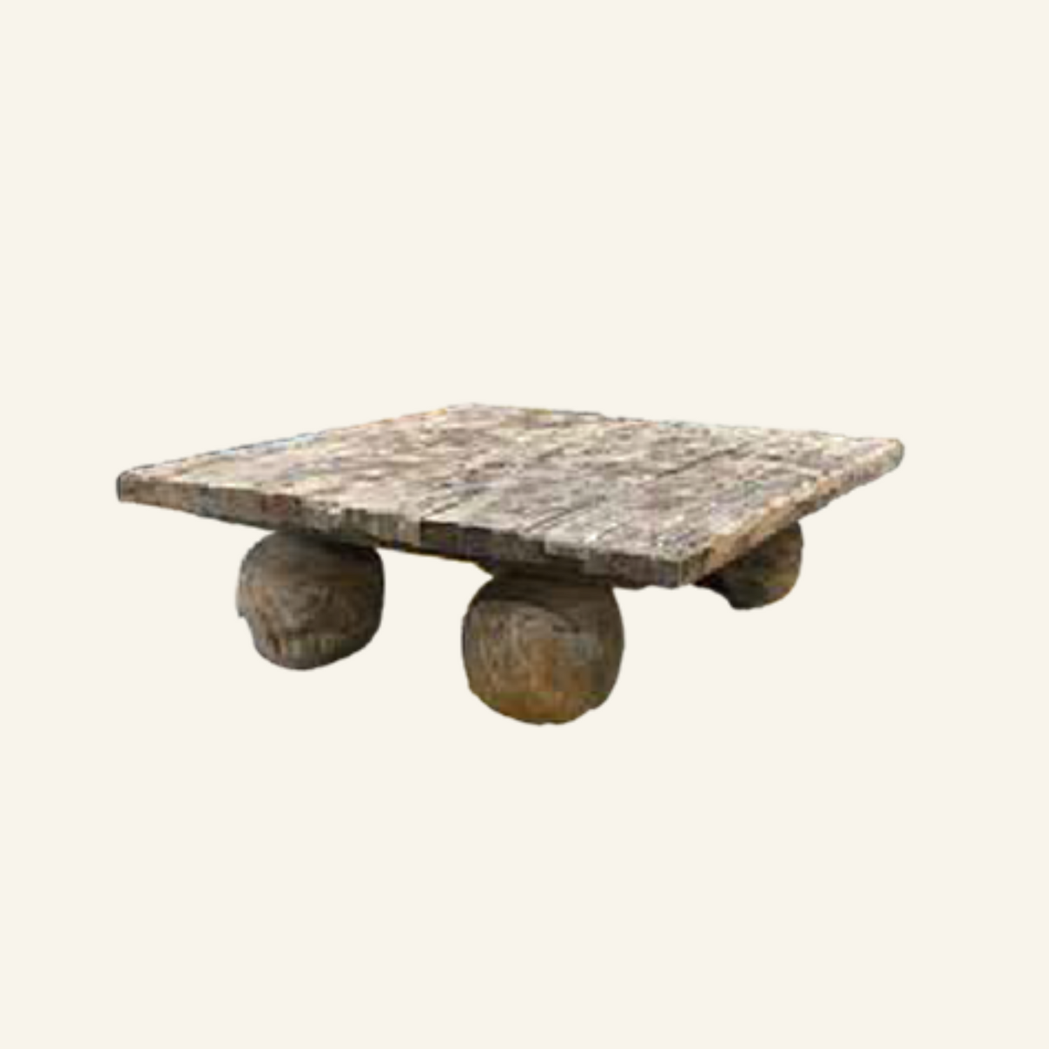 Table basse Amadoo en teck rustique