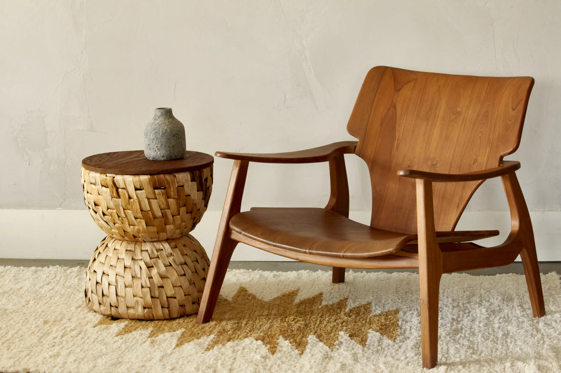 Chaise lounge Nordik en teck massif