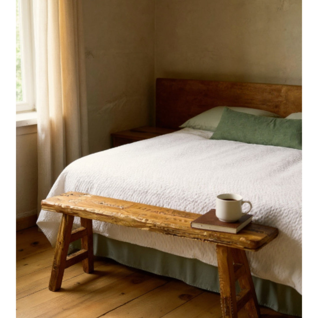 Narrow vintage bench - 150 cm 