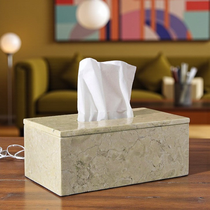 Marble tissue box