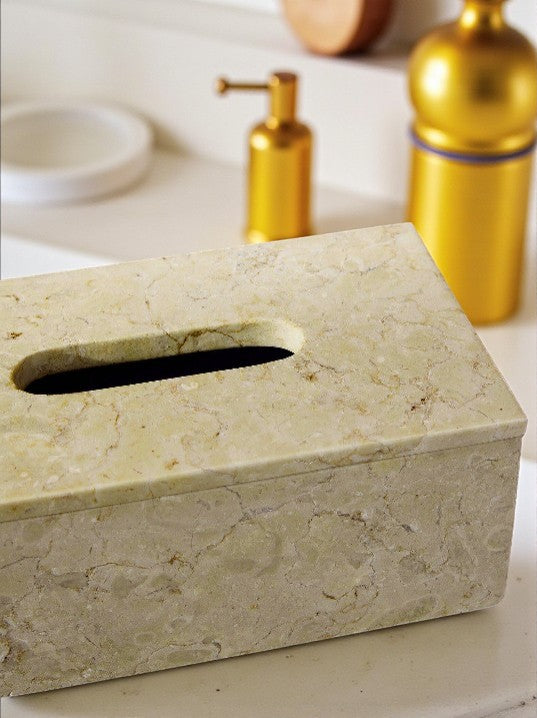 Marble tissue box
