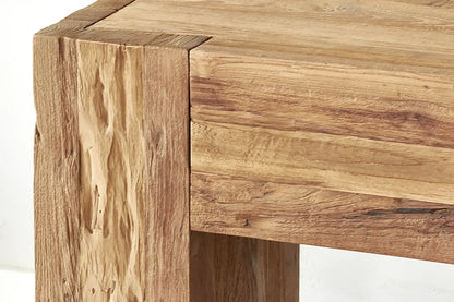 Auguste console in super rustic teak