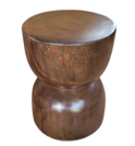 Tabouret Hourglass en bois massif de suar